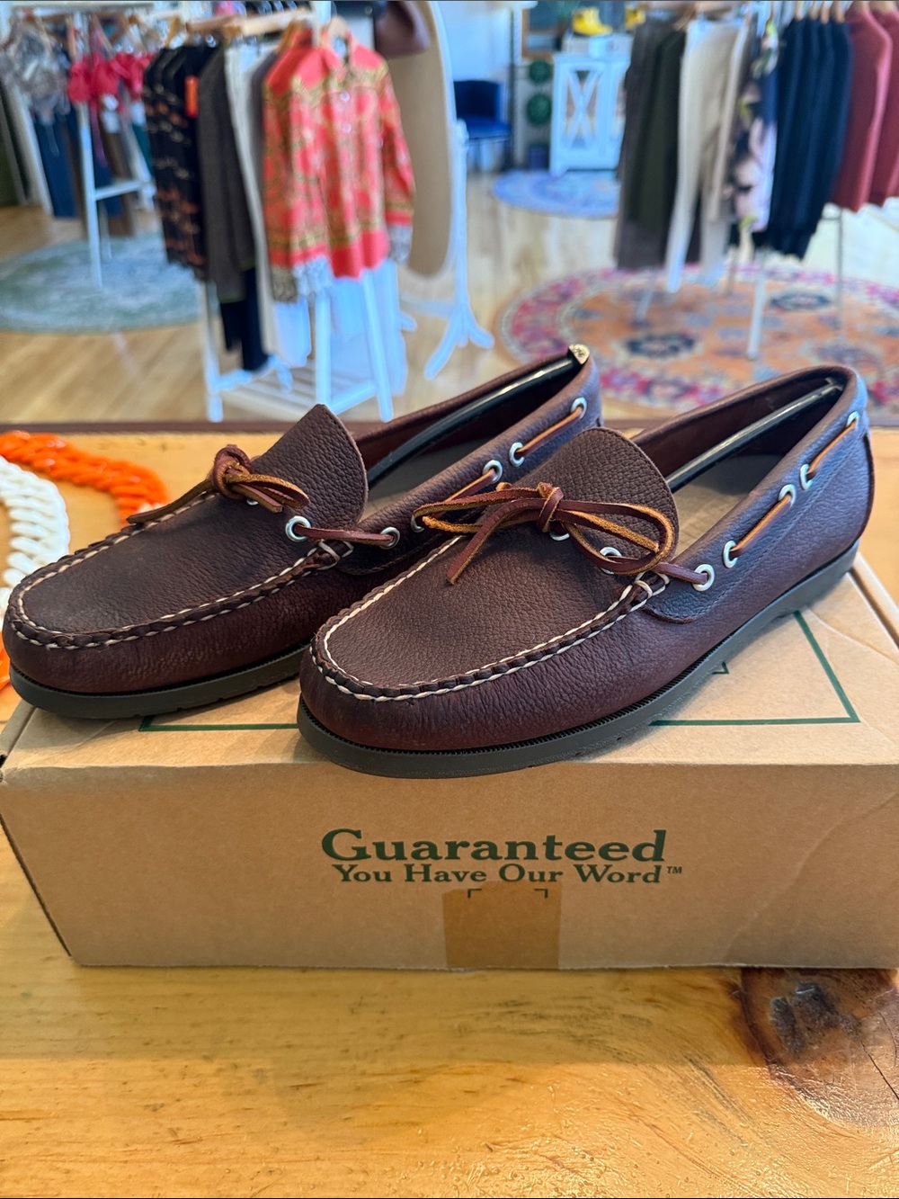 L.L. Bean Men's Dark Brown Leather camp Mocs